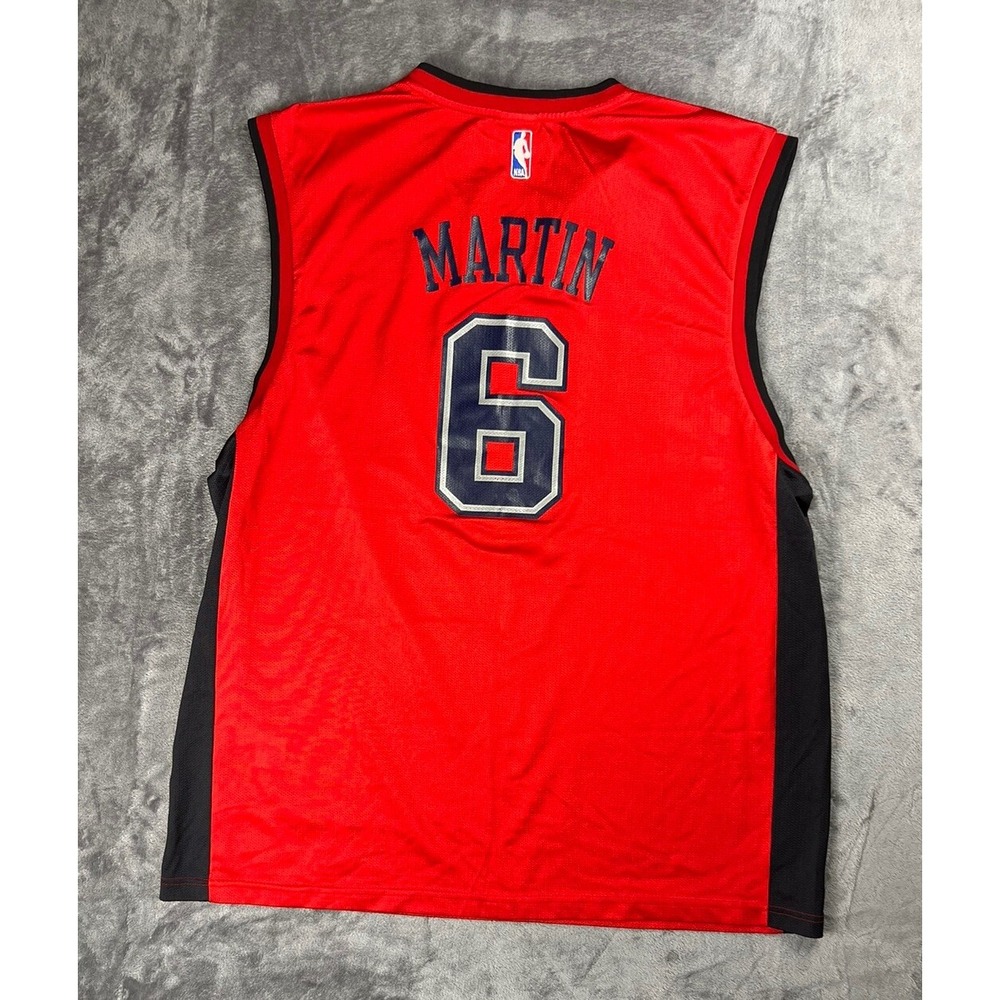 Kenyon Martin #6 Vintage Reebok Basketball Jersey New Jersey Nets Red XL‎